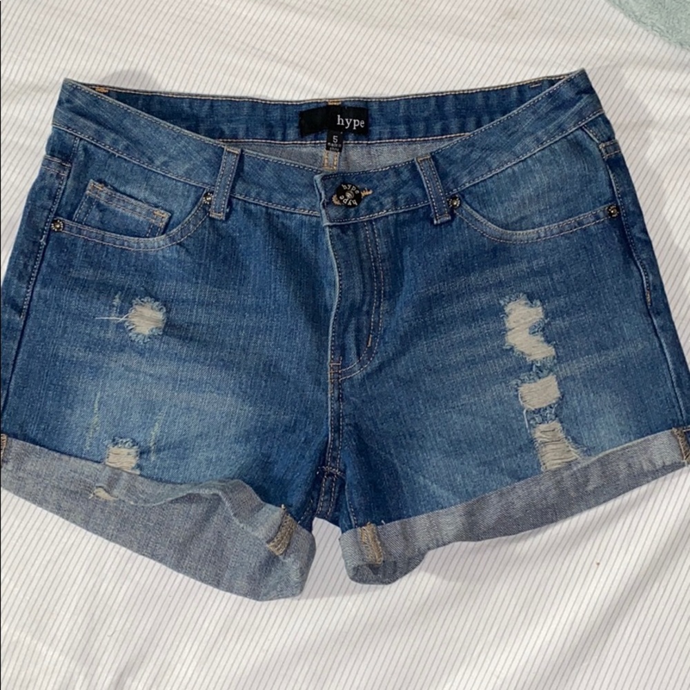 Hype dark wash shorts